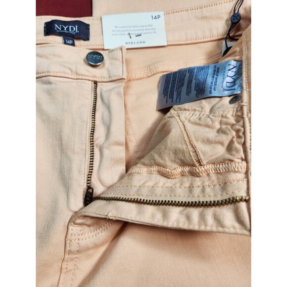 Nydj Chloe Women's Size 4 P Petite Capri Jeans Melon Side Slits Stretch -26 - Picture 3 of 12